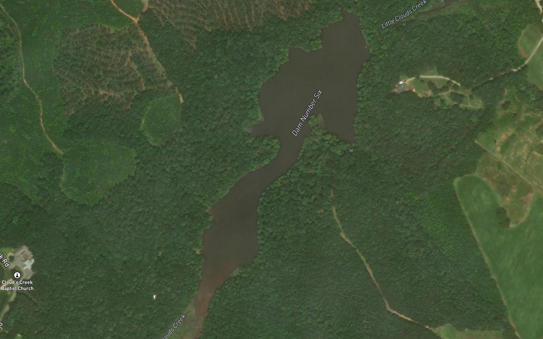 Satellite map of the Dam Number Six