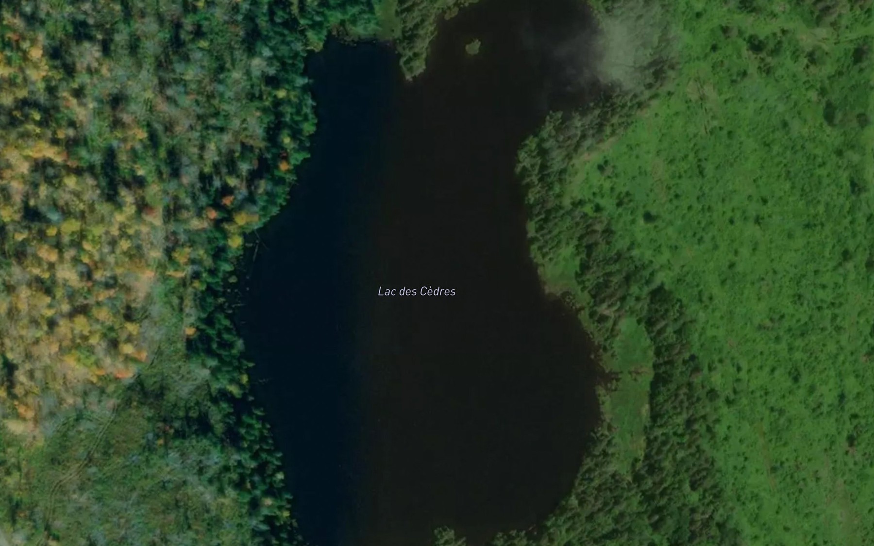 Satellite map of the Lac des Cedres
