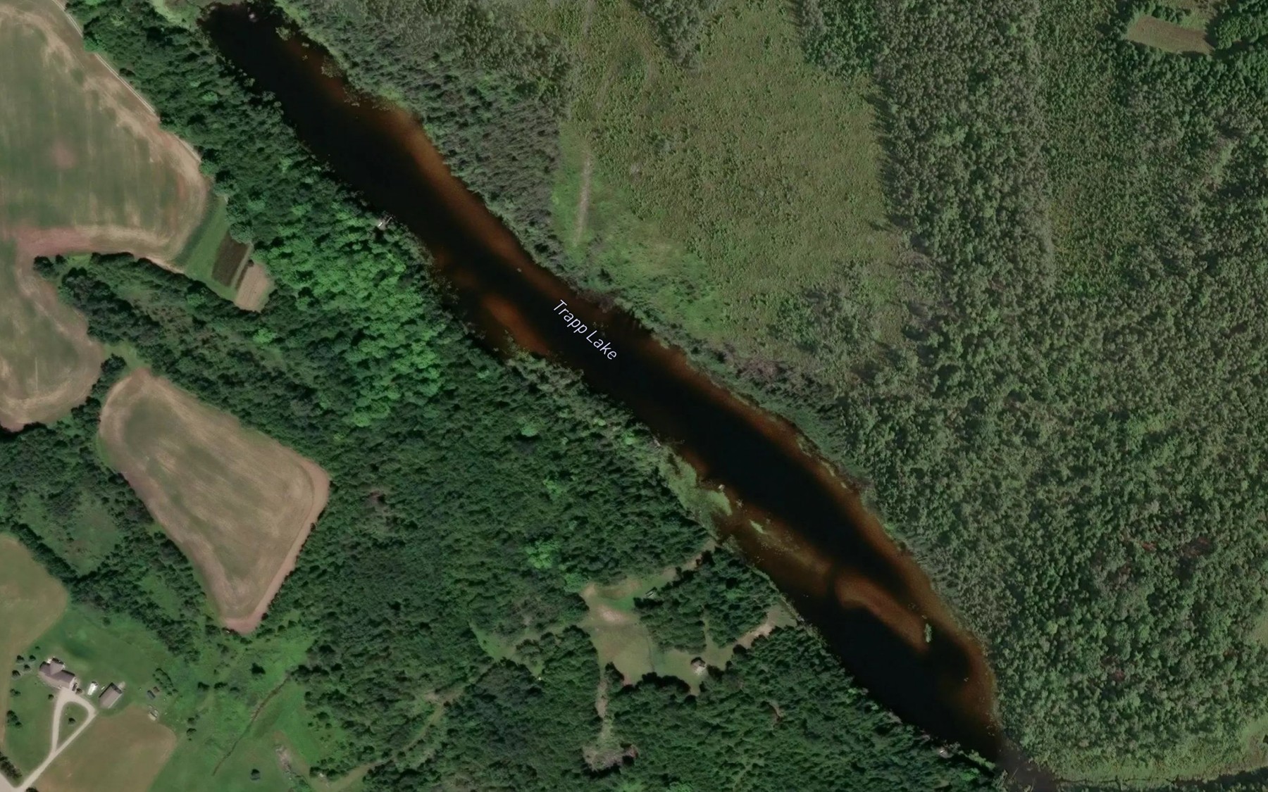 Satellite map of the Trapp Lake