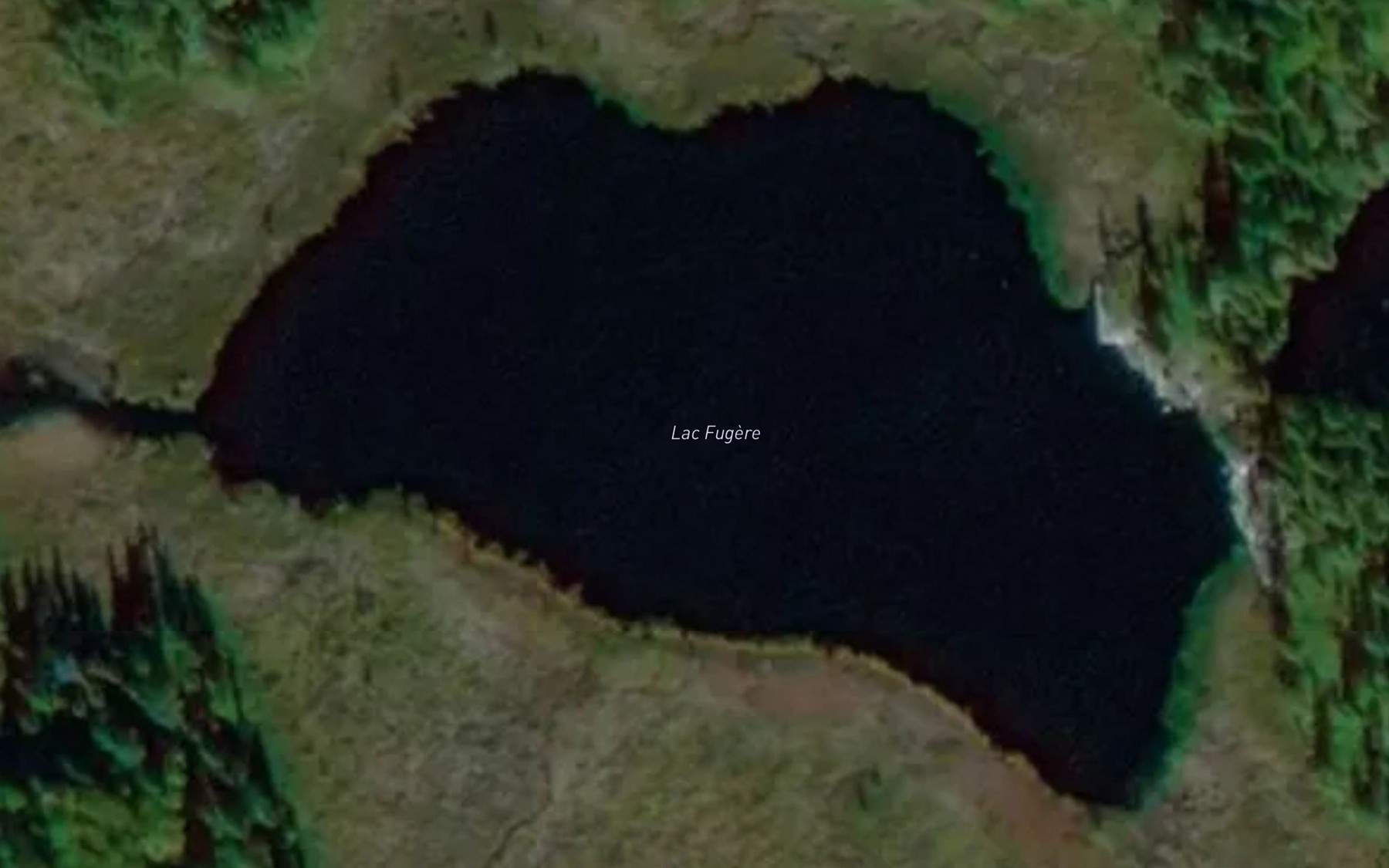 Satellite map of the Lac Fugere