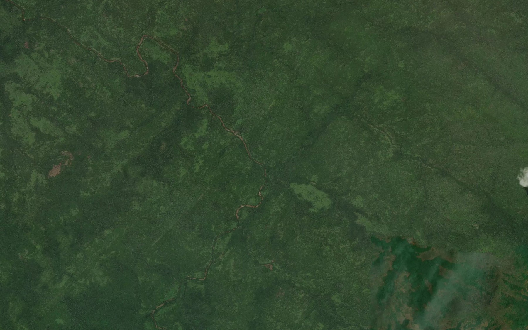 Satellite map of the River Sanganare
