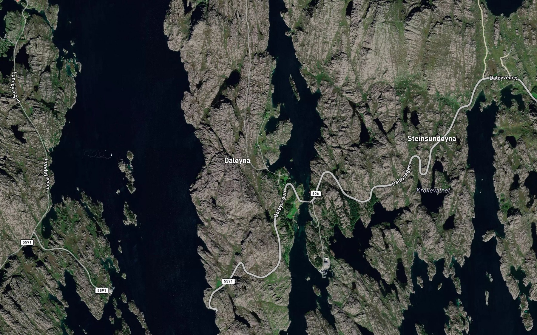 Satellite map of the Bukkevika
