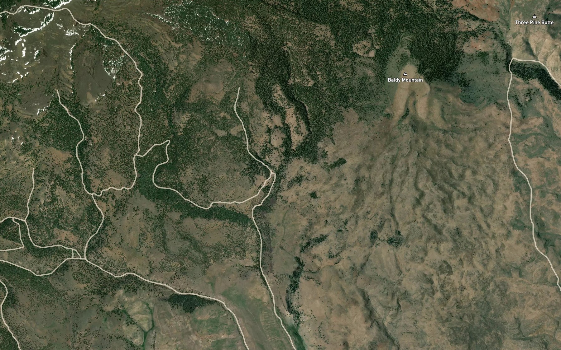 Satellite map of the Dry Grouse Creek