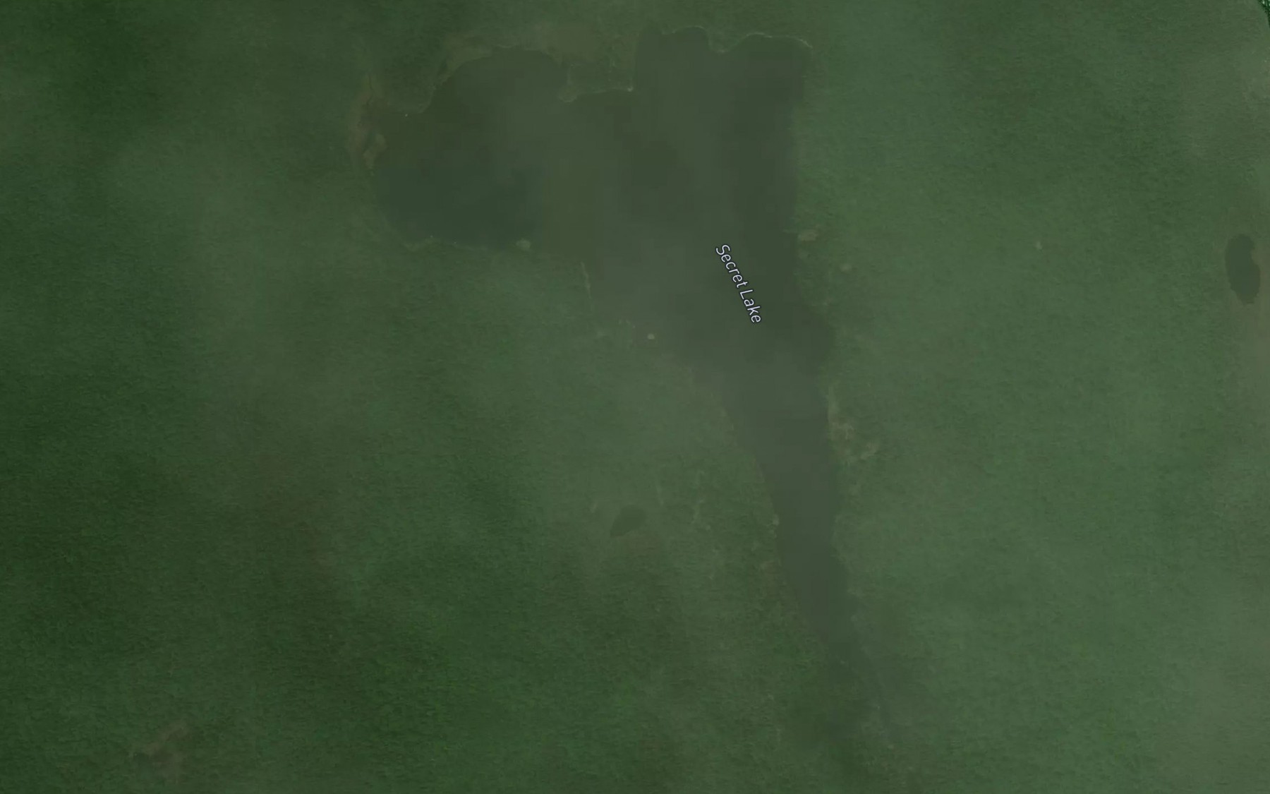 Satellite map of the Secret Lake