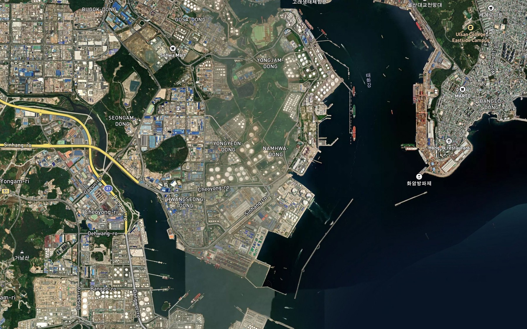 Satellite map of the Namhwajeosuji