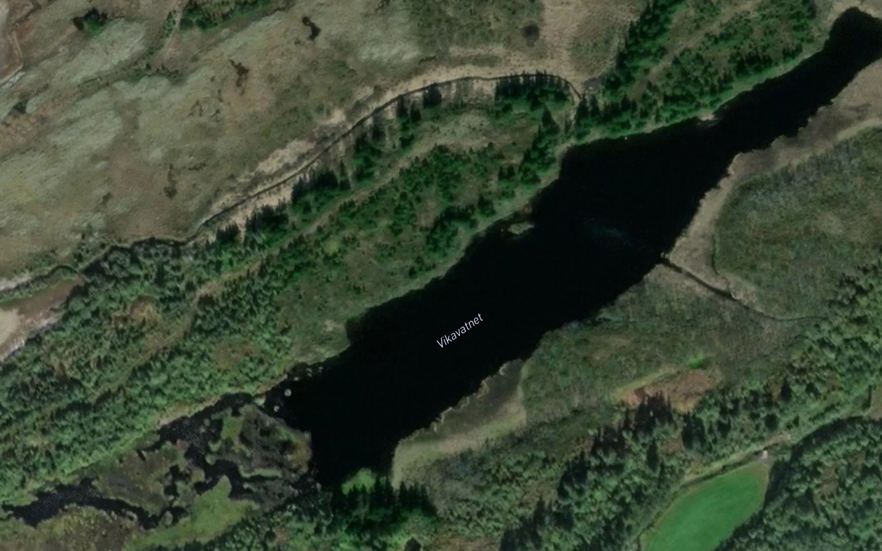 Satellite map of the Vikavatnet