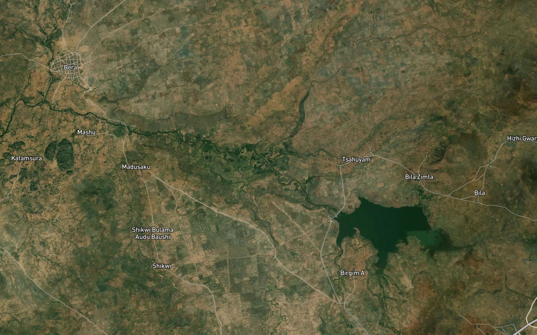 Satellite map of the Kura