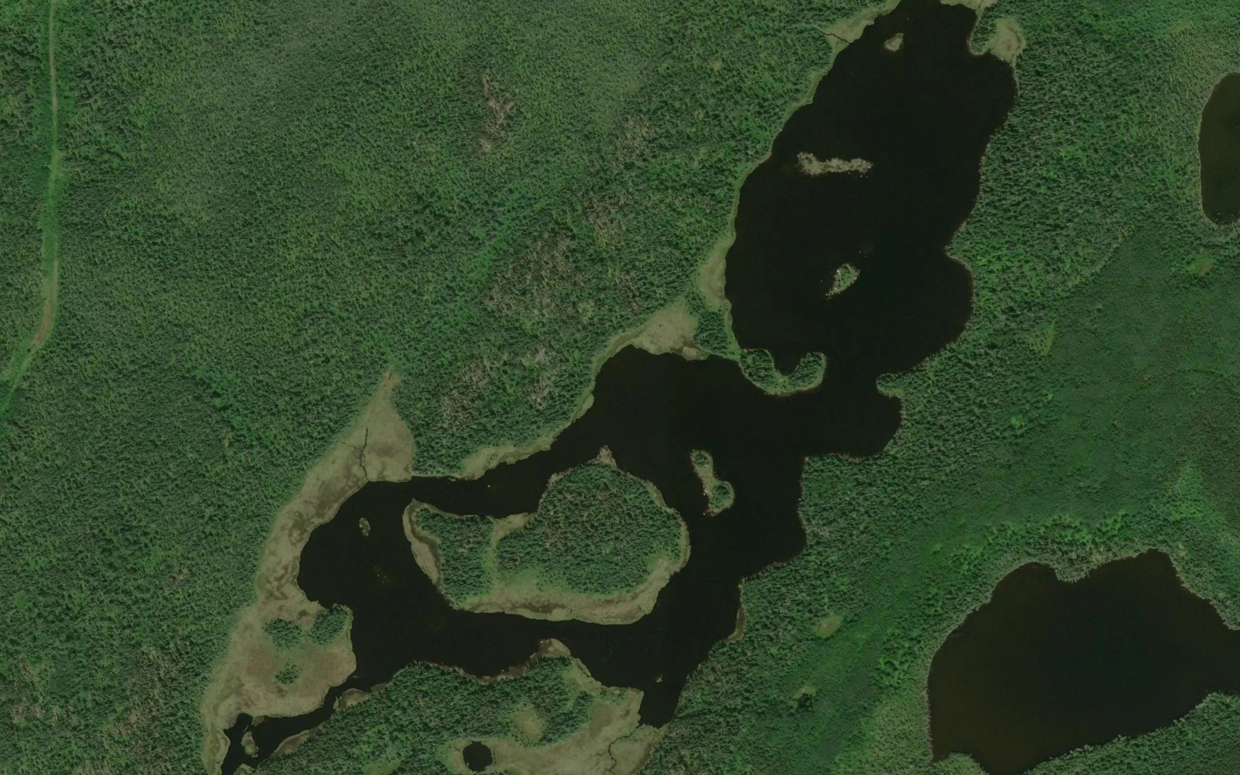 Satellite map of the Little Samuelson Lake