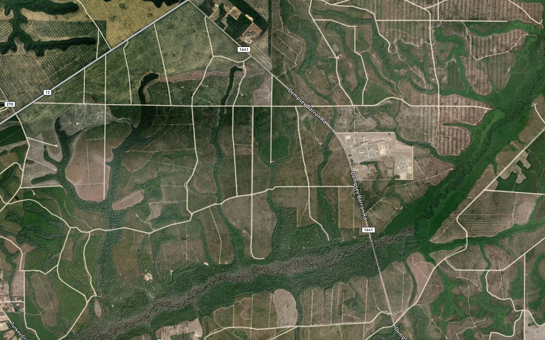 Satellite map of the Garner Branch