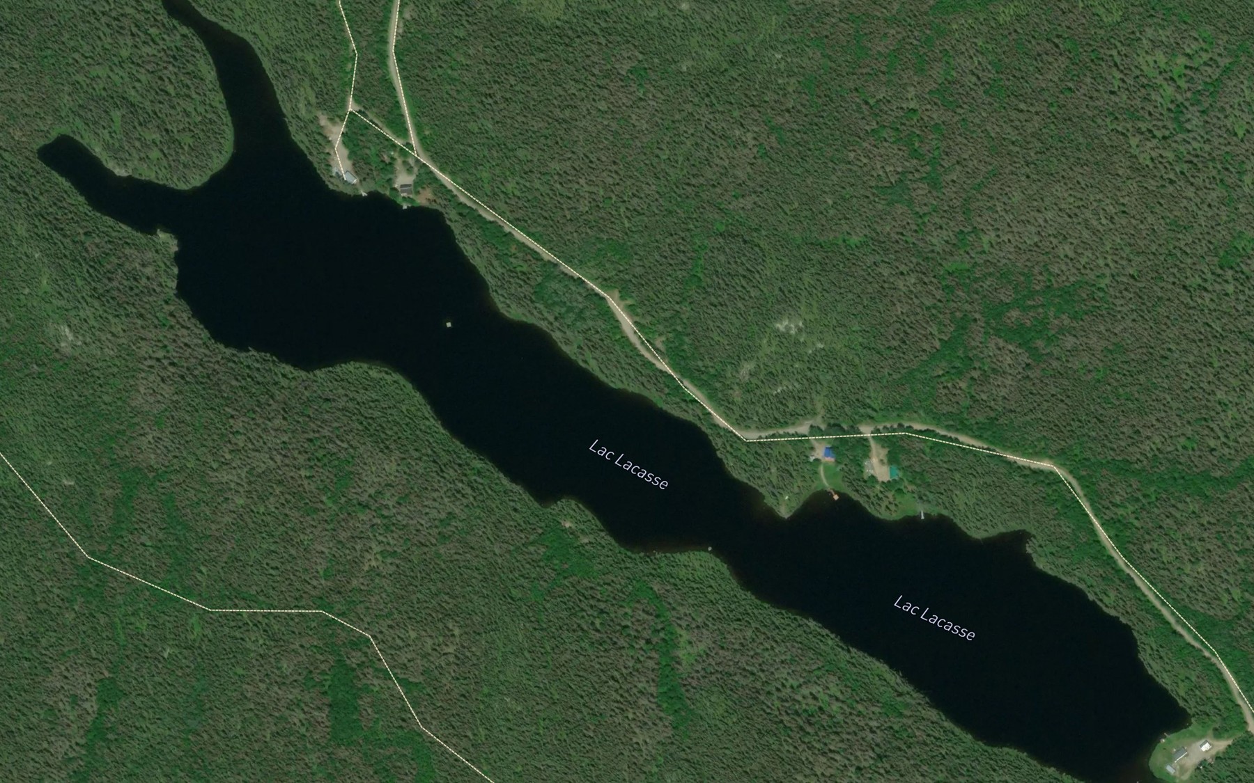 Satellite map of the Lac Lacasse