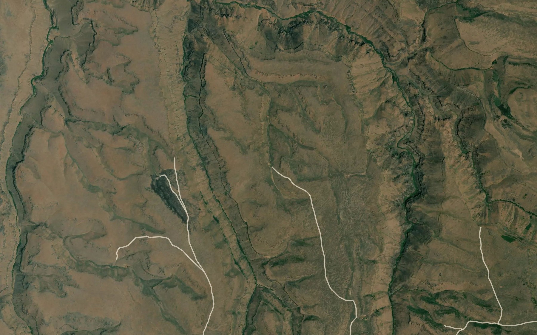 Satellite map of the Jug Spring
