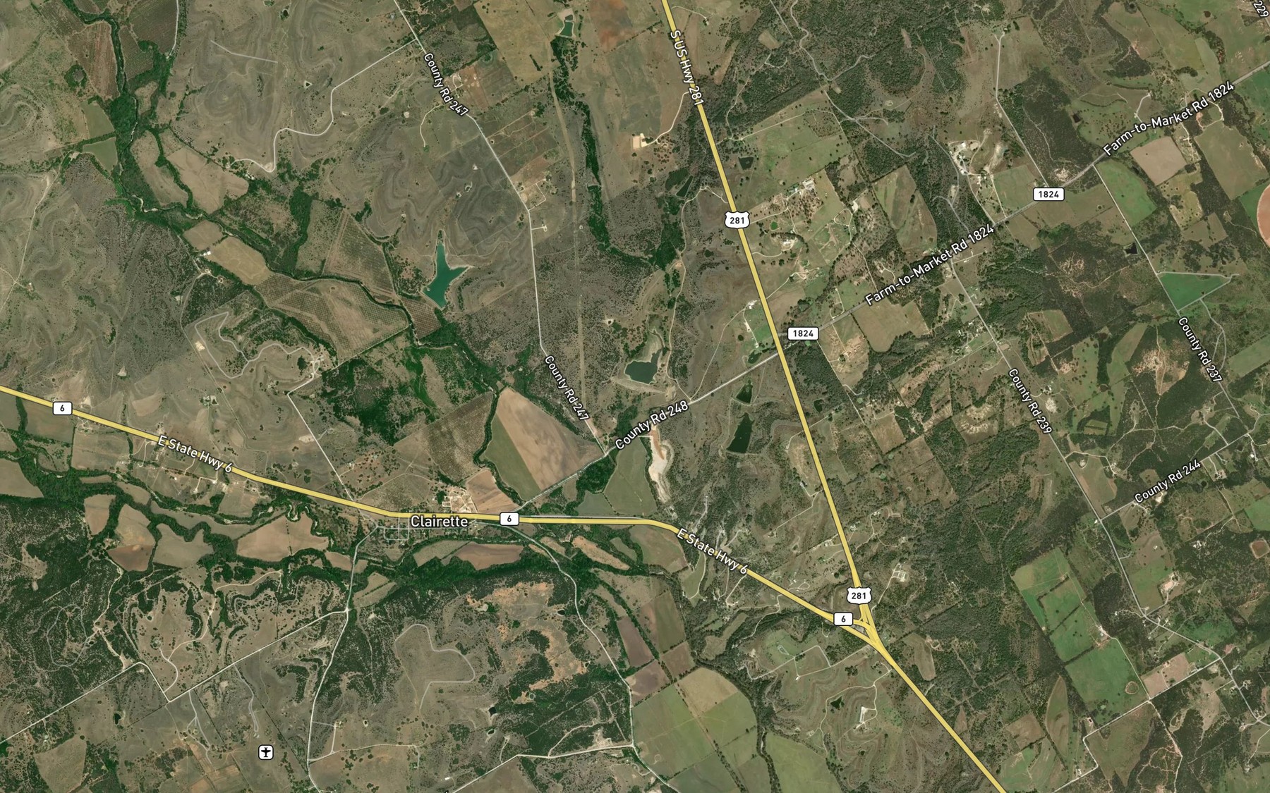 Satellite map of the Soil Conservation Service Site 24 Reservoir