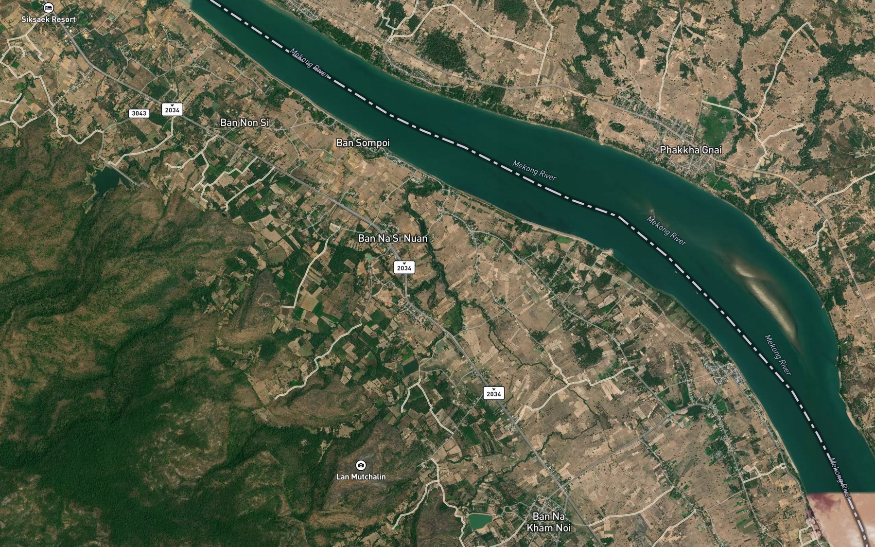 Satellite map of the Nong Sai Phai