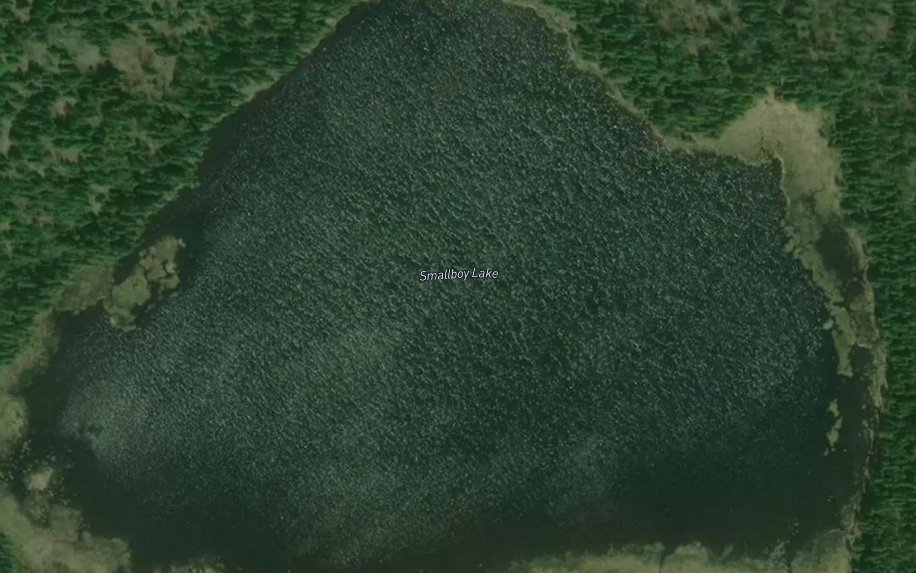 Satellite map of the Smallboy Lake