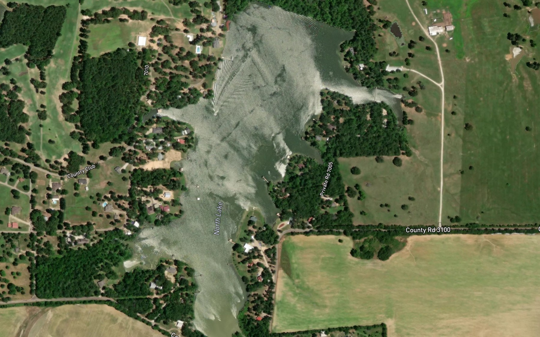 Satellite map of the North Lake