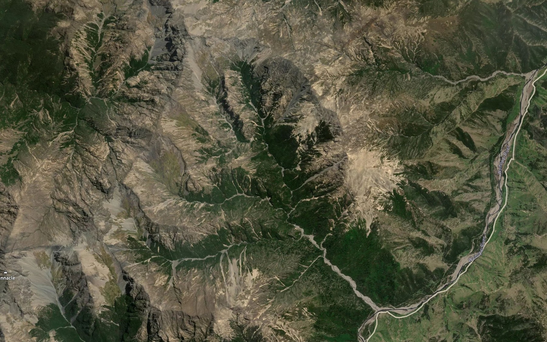 Satellite map of the Tommy Stream