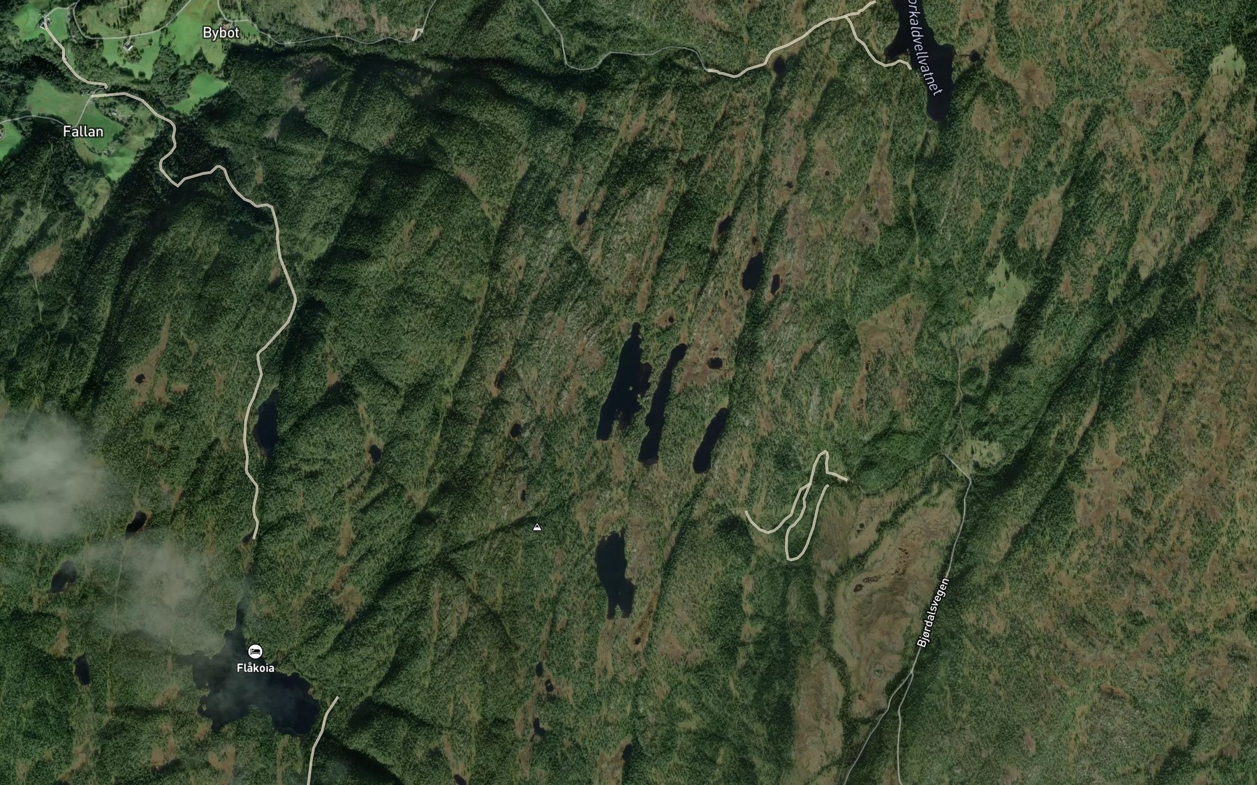 Satellite map of the Klofttjorna