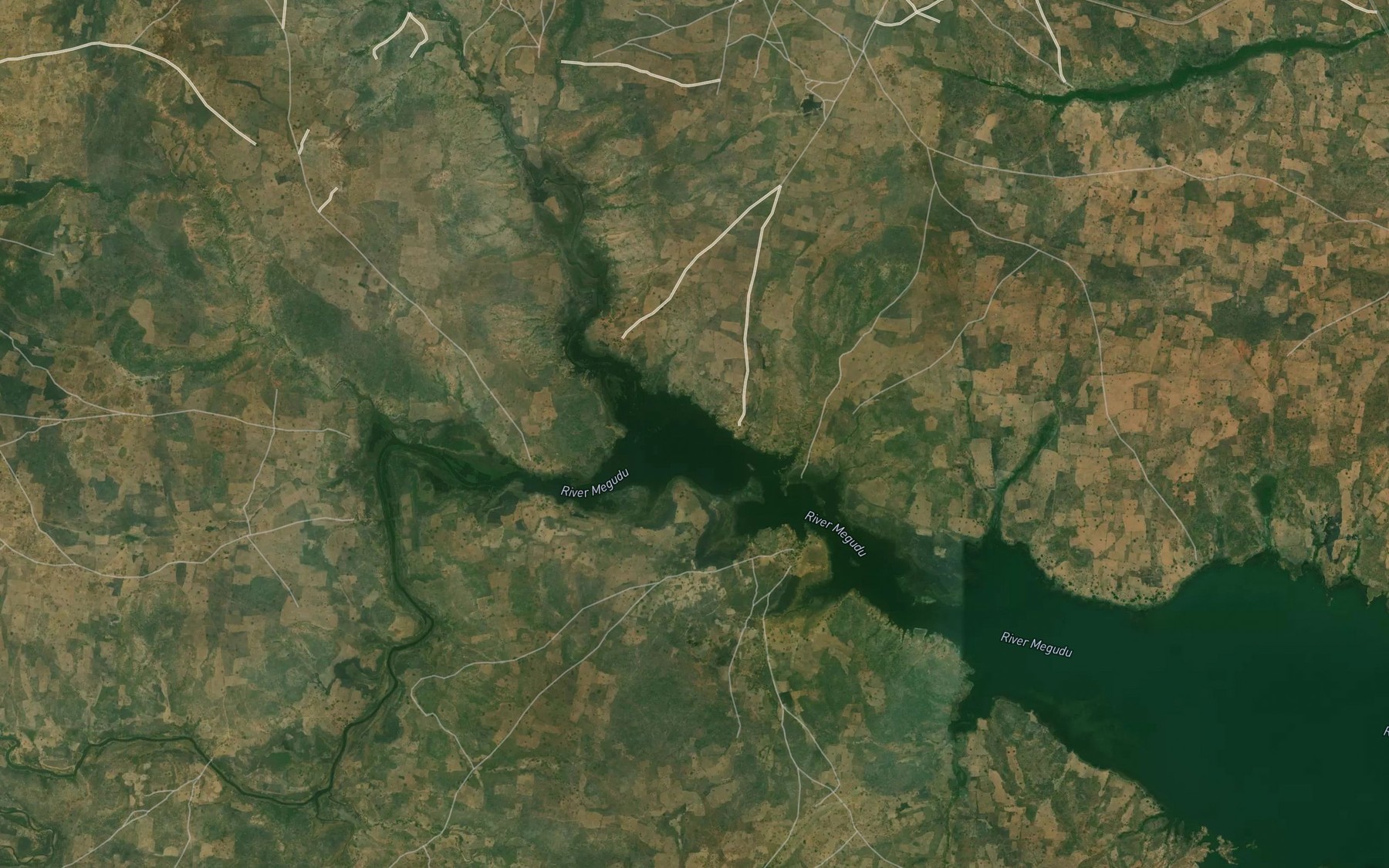Satellite map of the River Megudu
