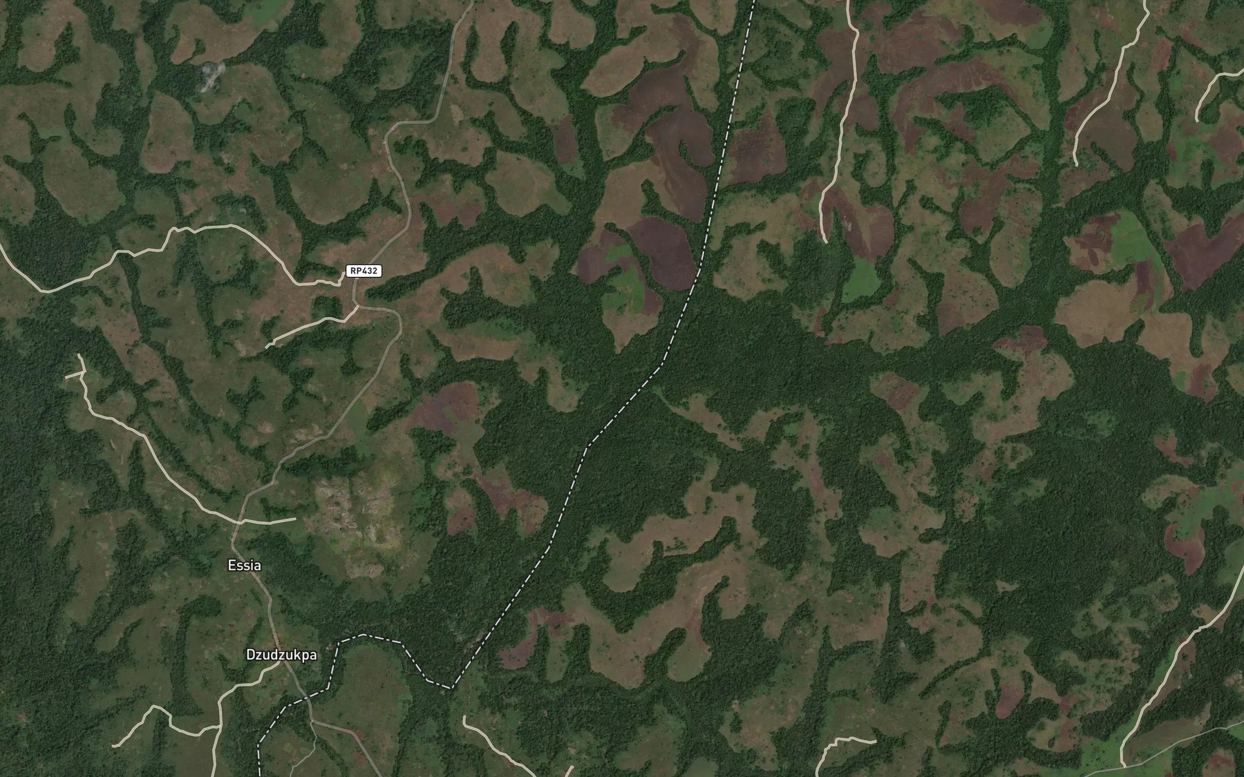 Satellite map of the Saku
