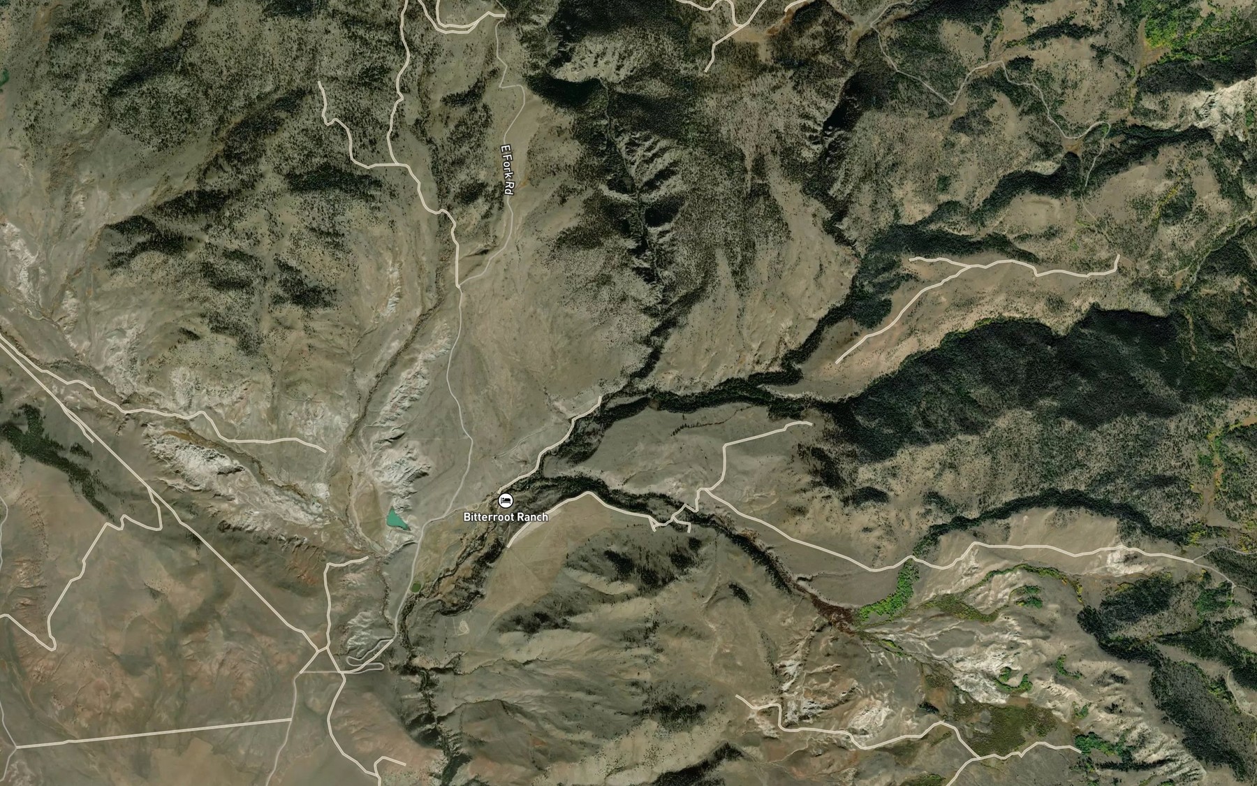 Satellite map of the Beaver Creek