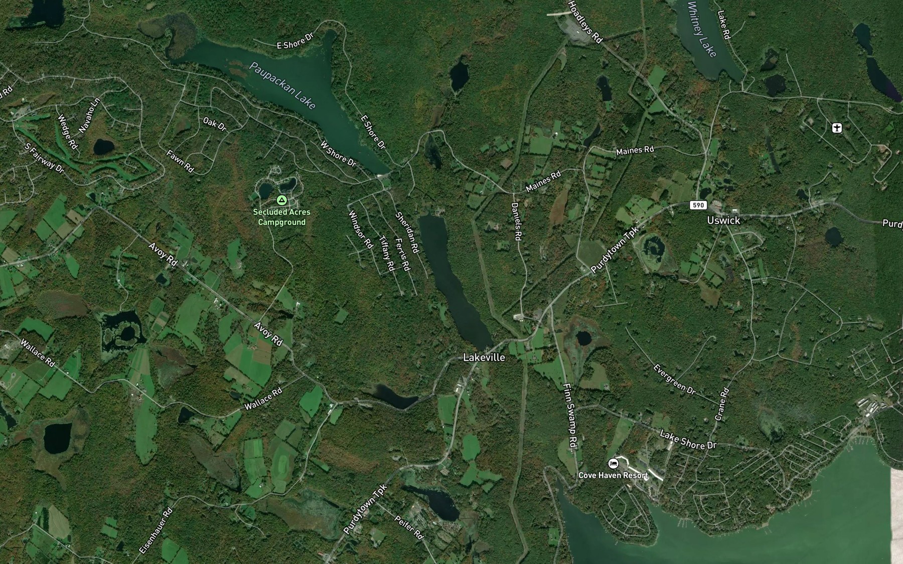 Satellite map of the Locklin Pond