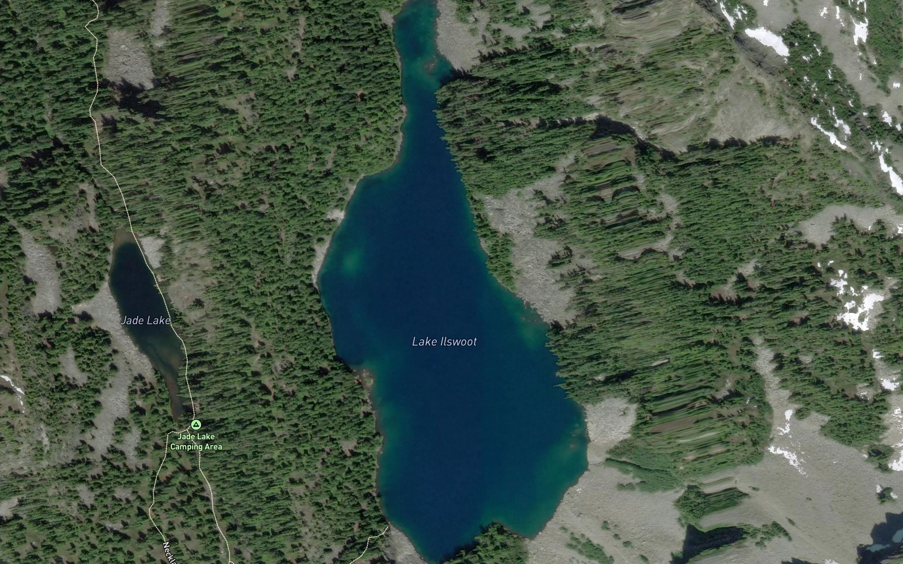 Satellite map of the Lake Ilswoot