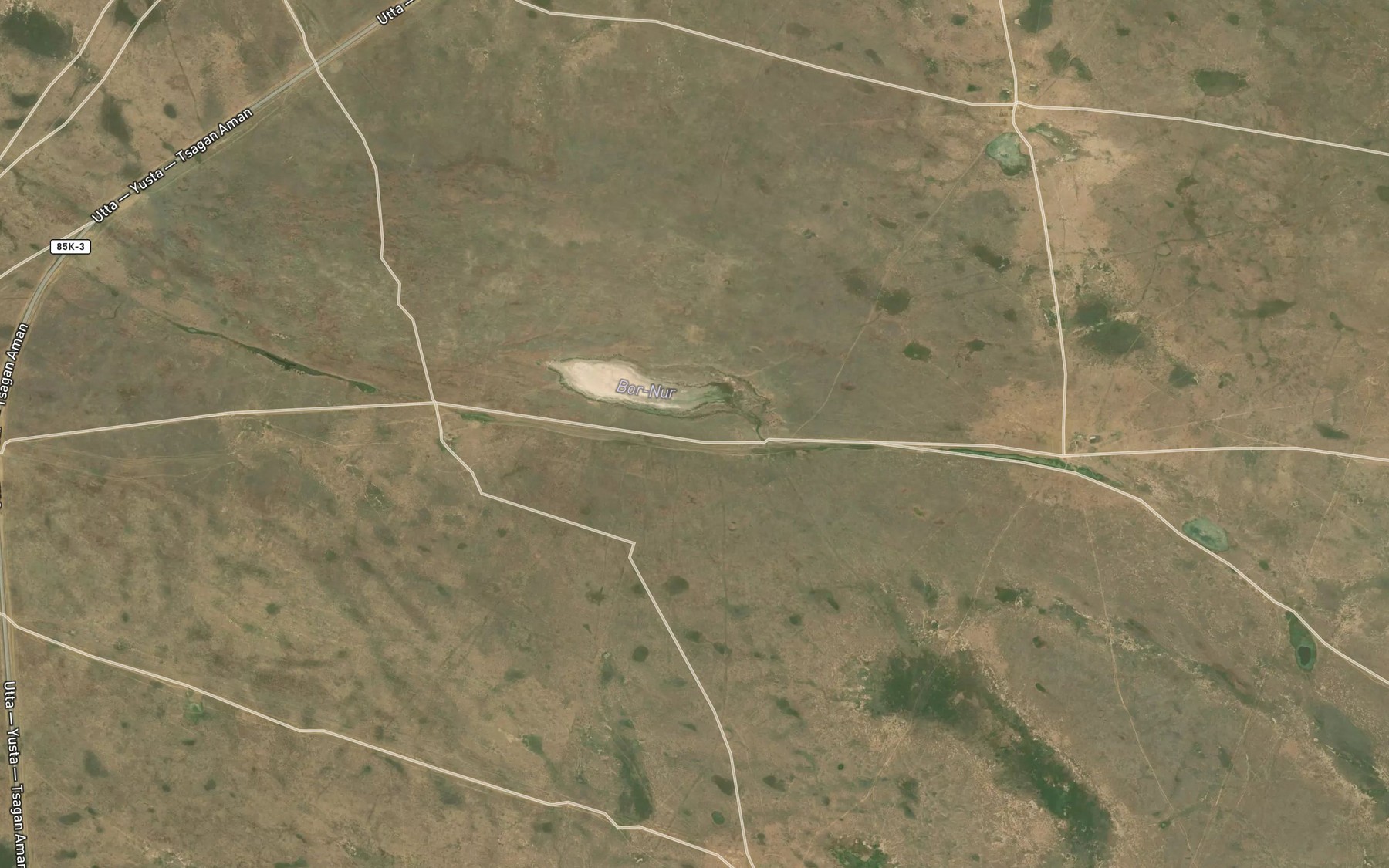 Satellite map of the Ozero Bor-Nur