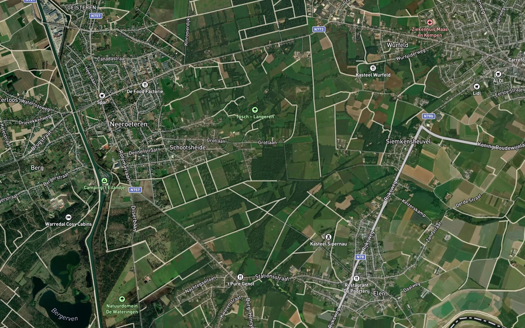 Satellite map of the Zanderbeek
