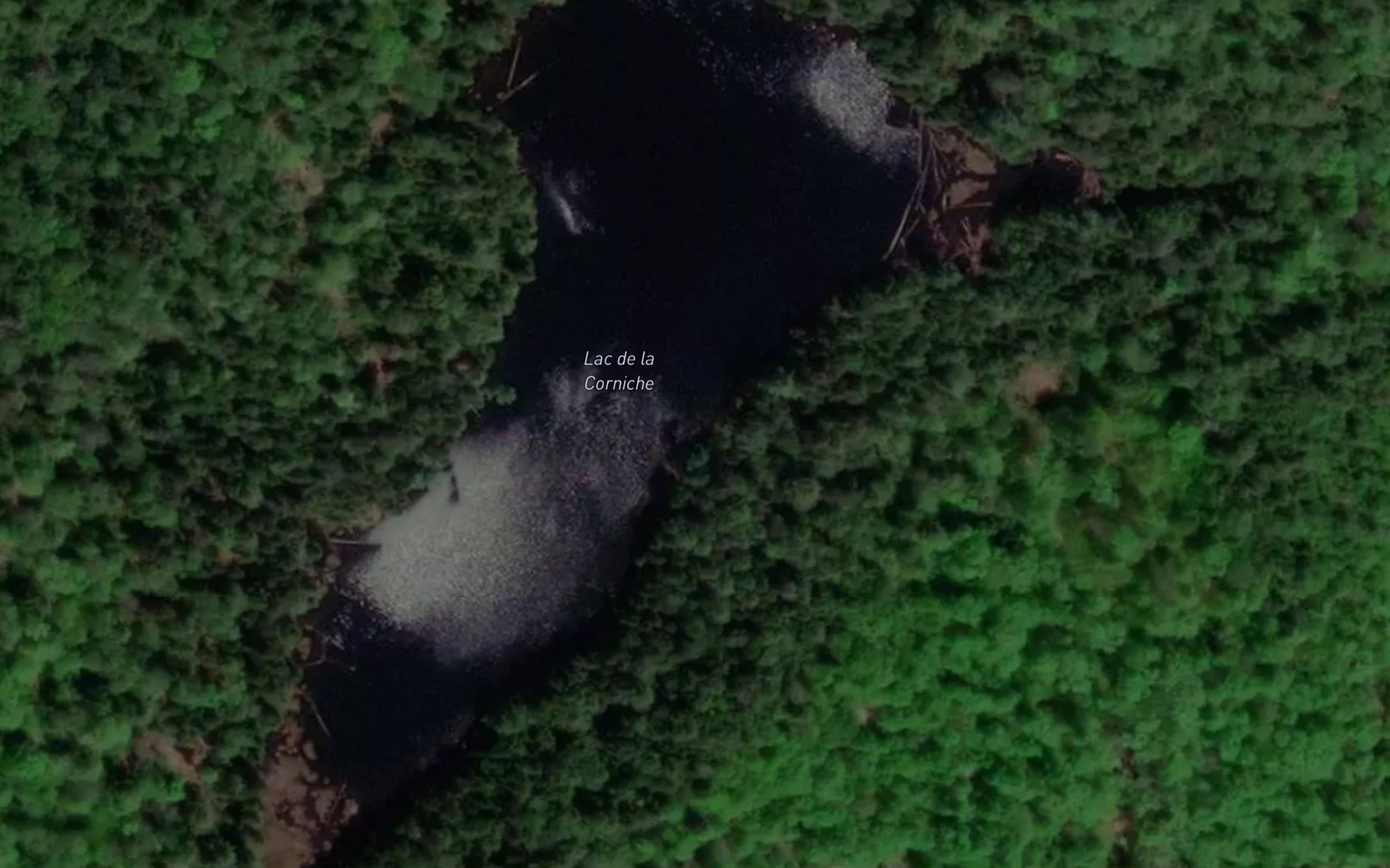 Satellite map of the Lac de la Corniche