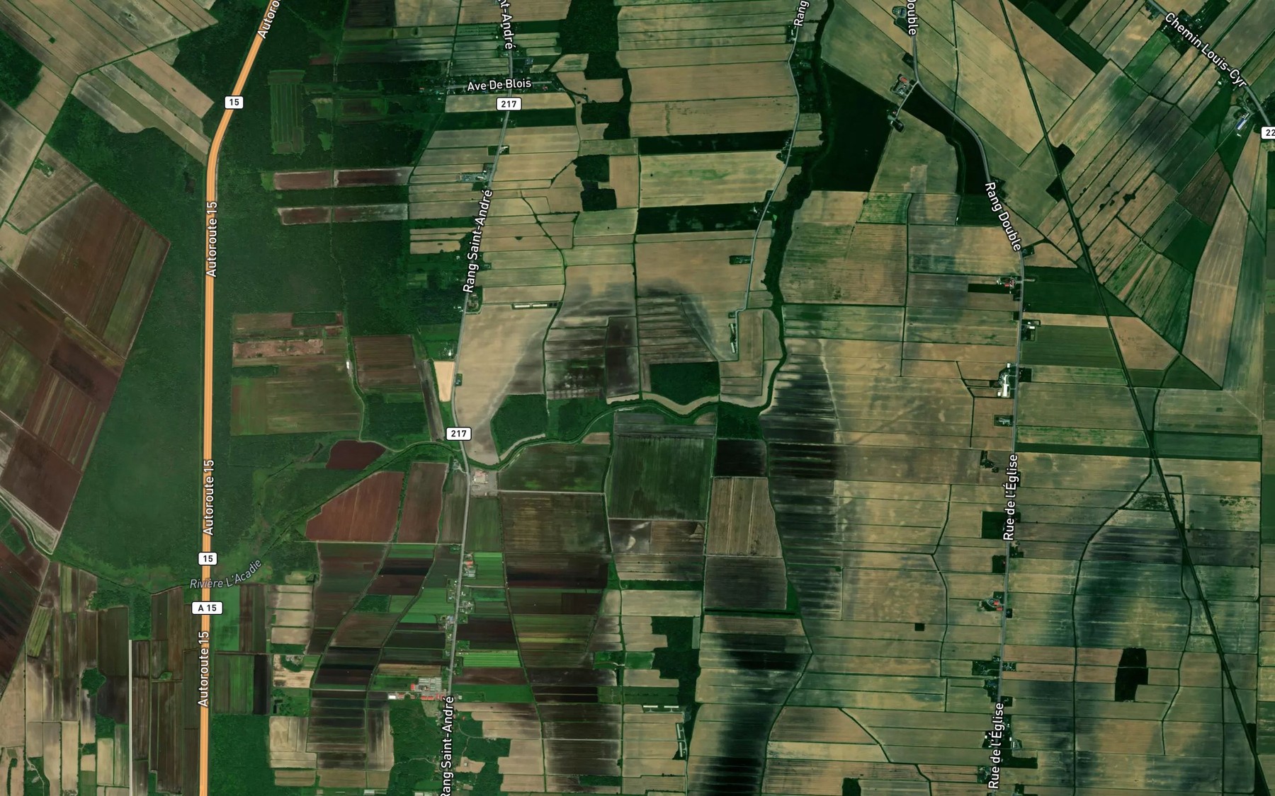 Satellite map of the Ruisseau Tremblay