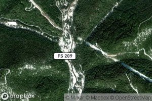 Satellite map of the Barney Creek