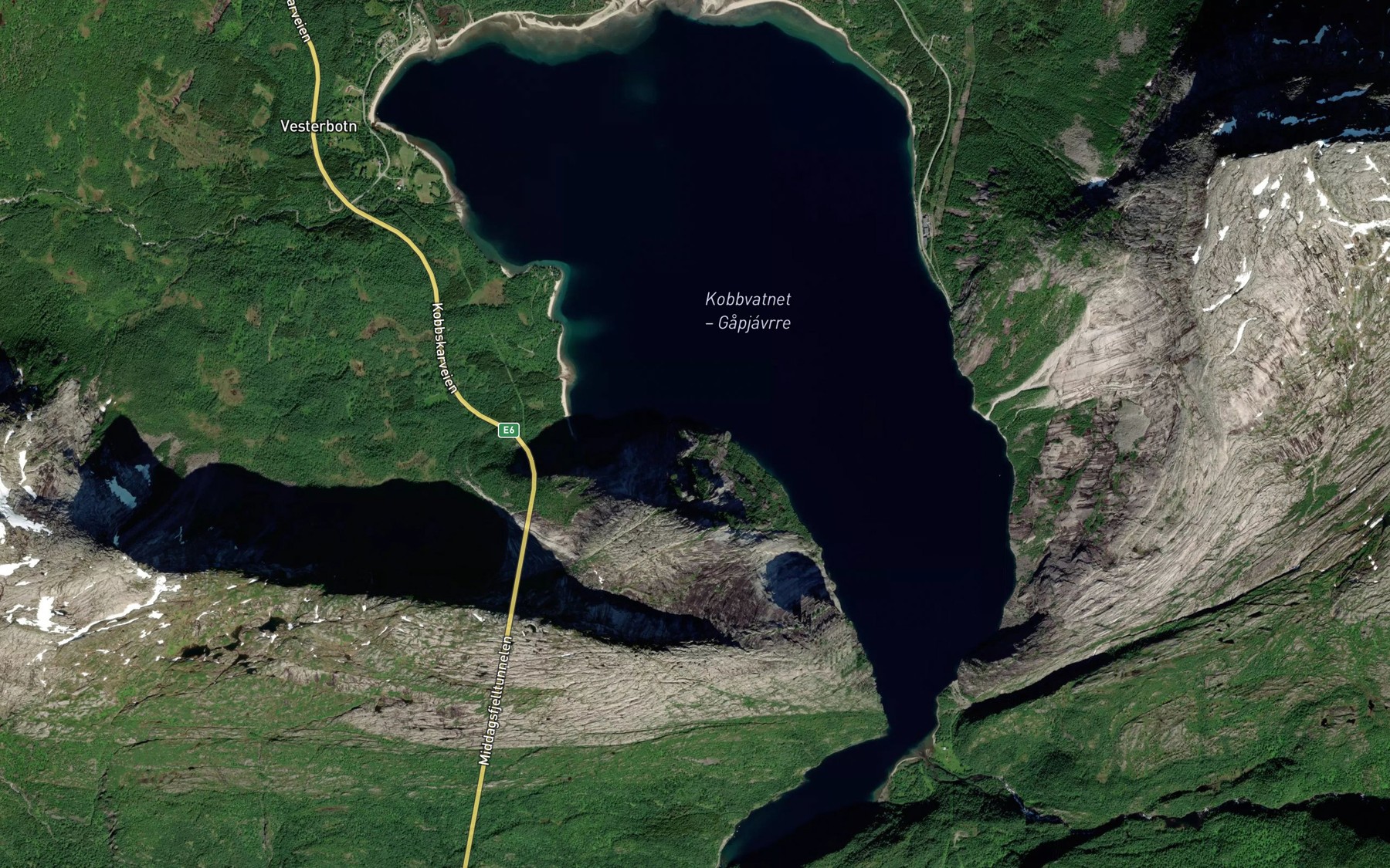 Satellite map of the Kobbvatnet