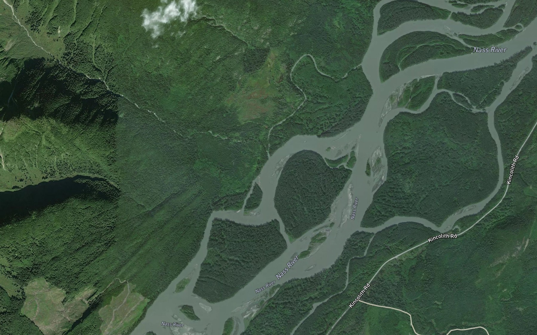 Satellite map of the Cugiladap Creek