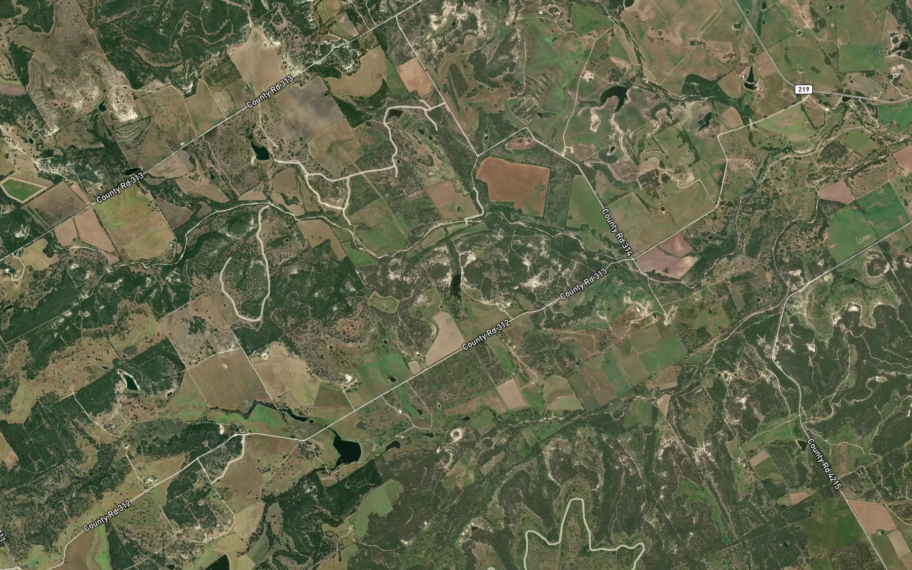 Satellite map of the Stevens Lake