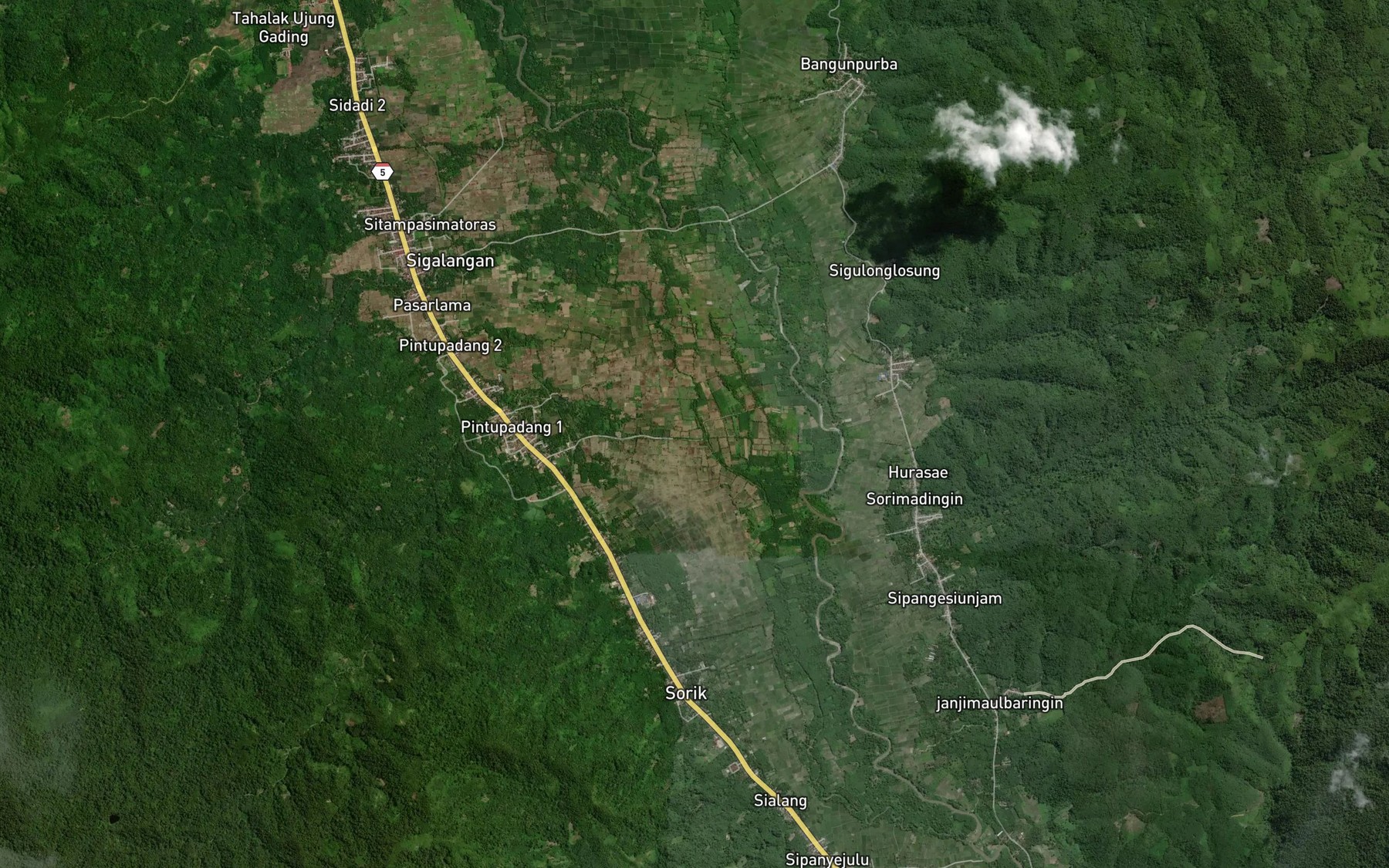Satellite map of the Aek Siram