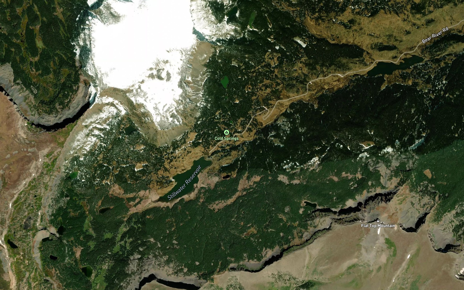 Satellite map of the Cold Springs Creek