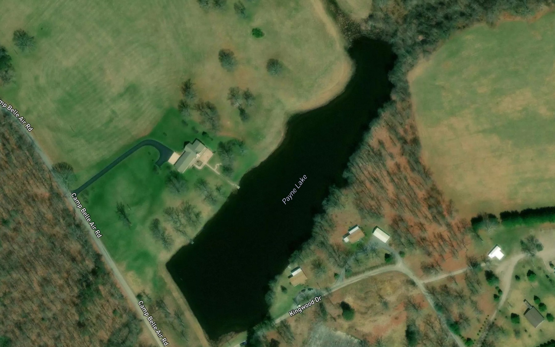 Satellite map of the Payne Lake