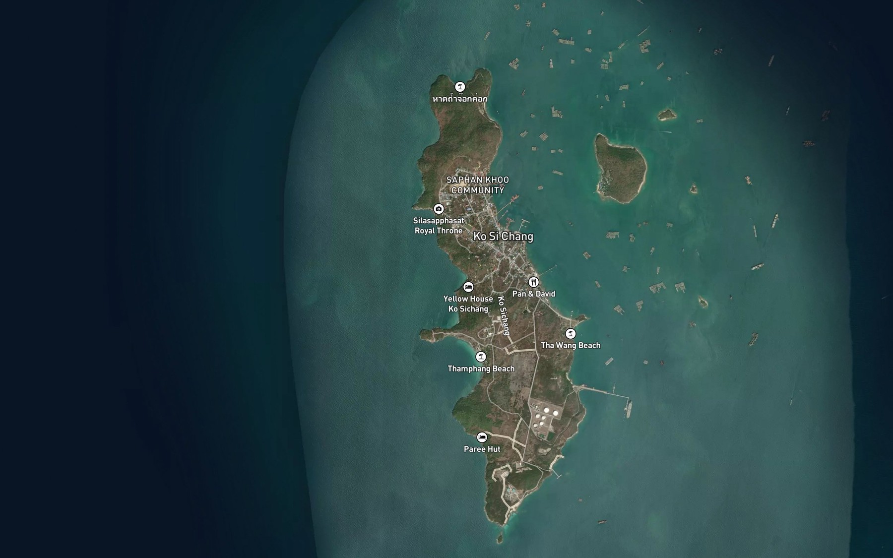 Satellite map of the Ao Tham Phra