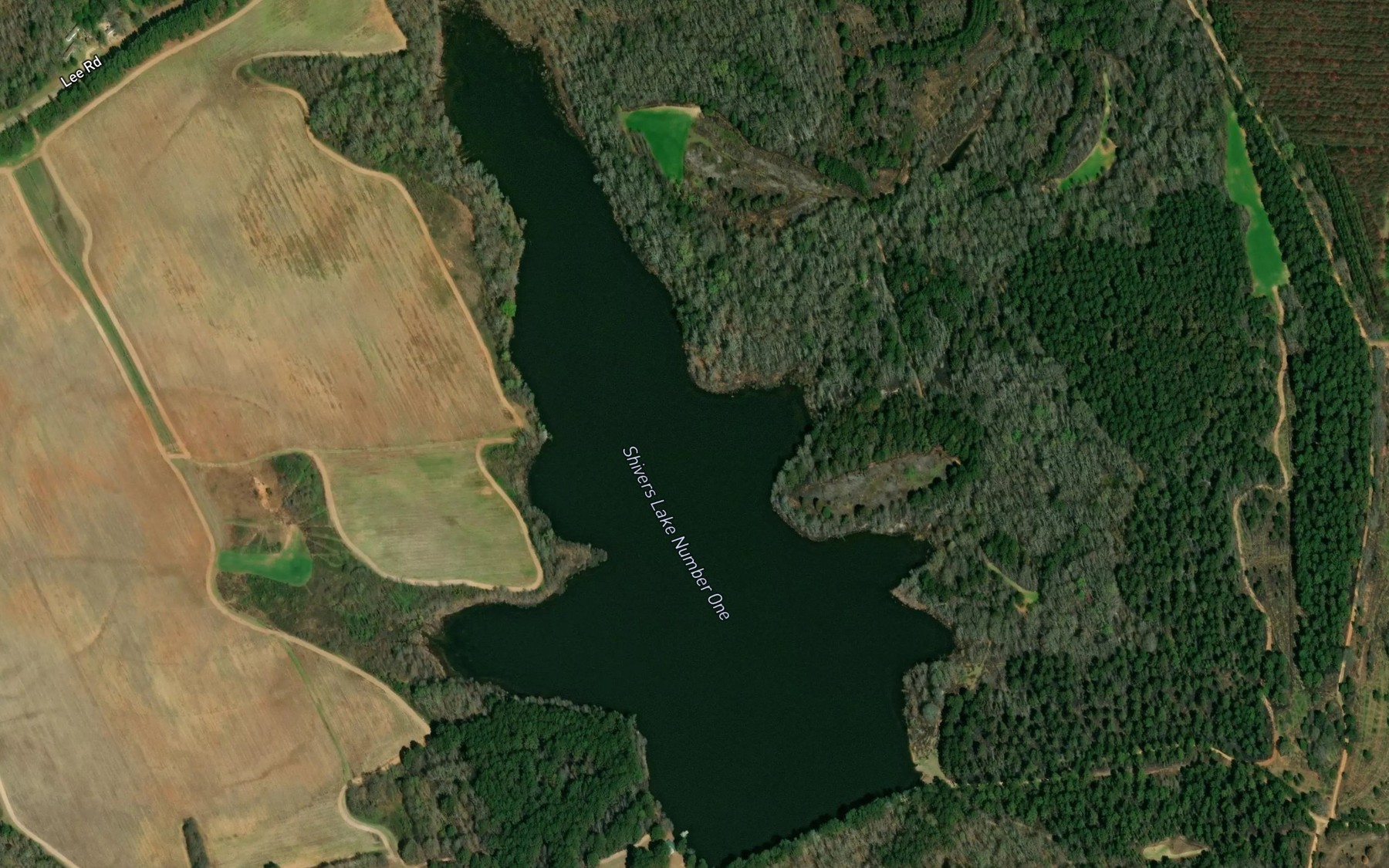 Satellite map of the Shivers Lake Number One