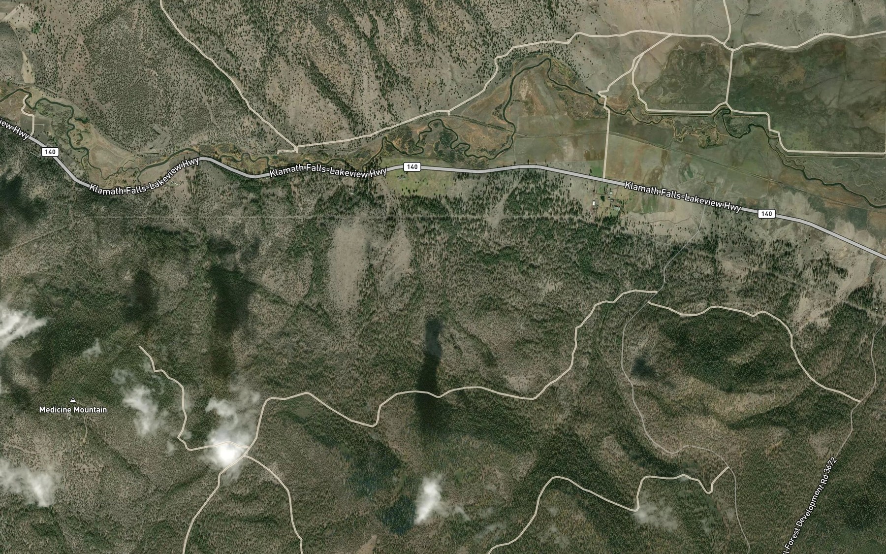 Satellite map of the Aspirin Pond
