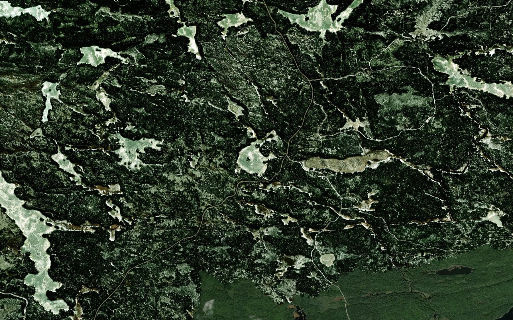 Satellite map of the Samuels Lake
