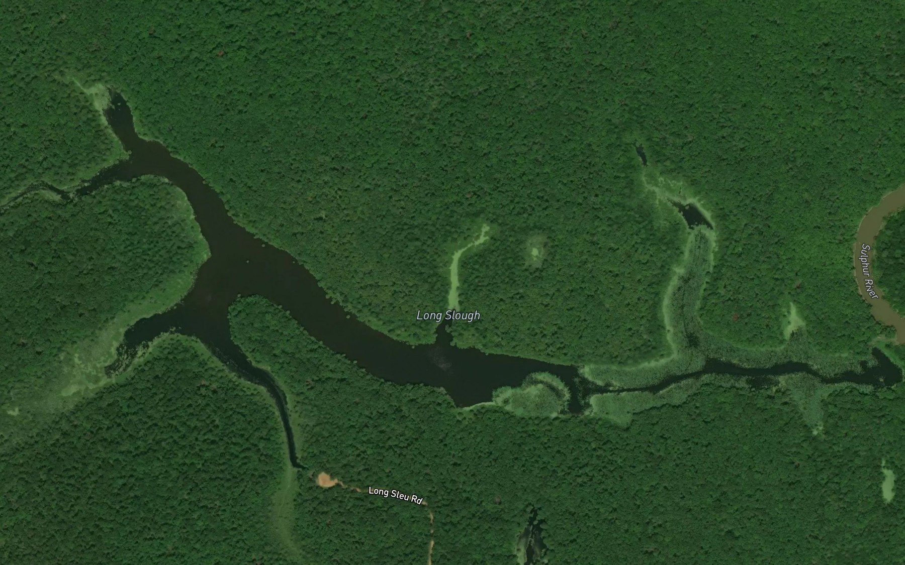 Satellite map of the Long Slough
