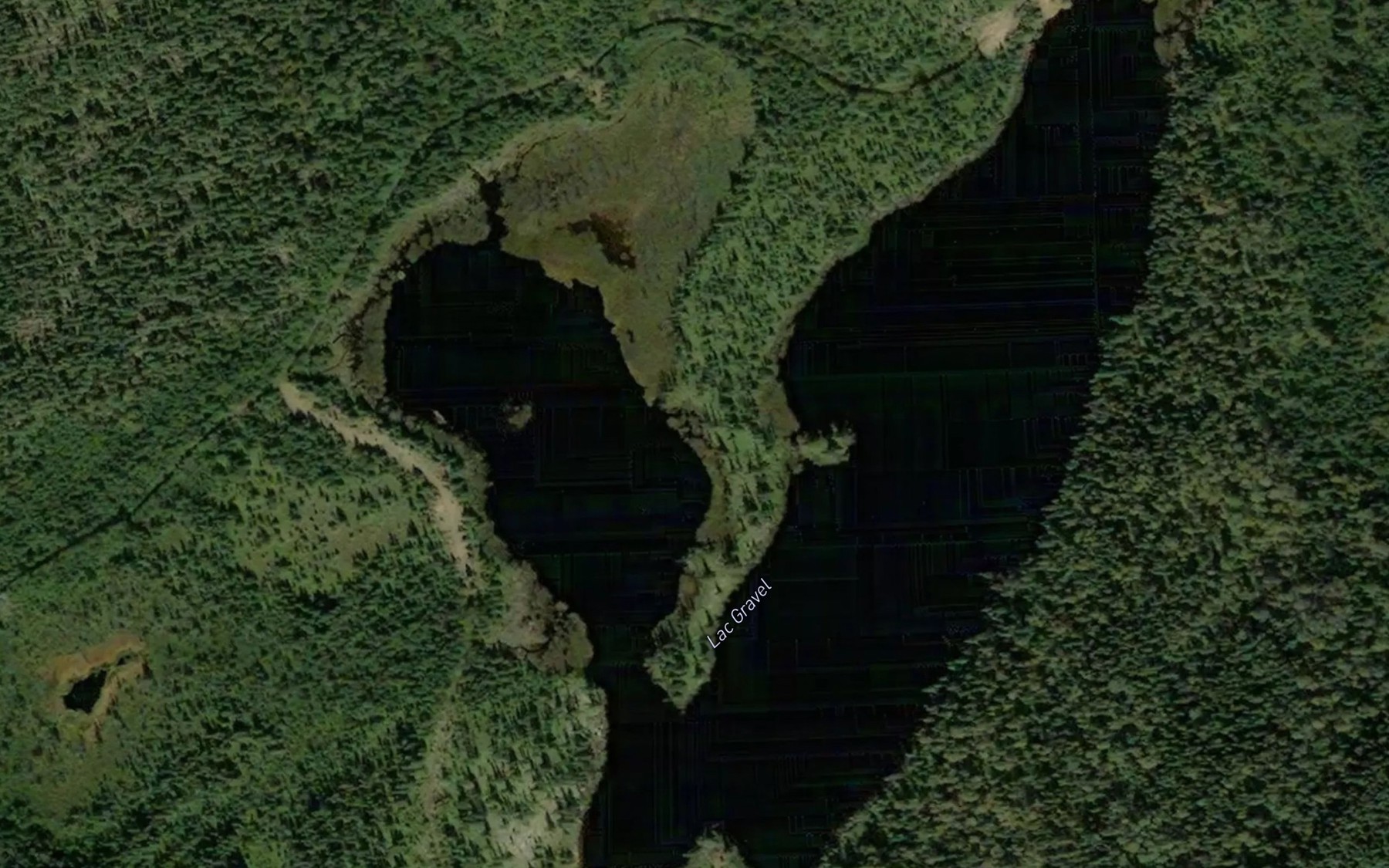 Satellite map of the Lac Gravel