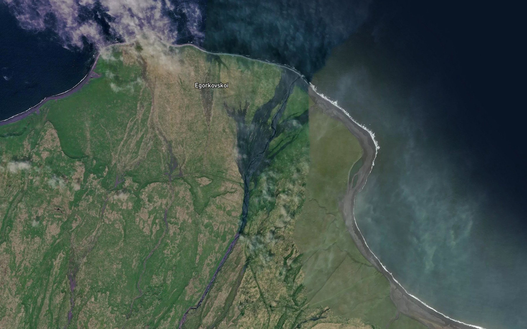 Satellite map of the Crater Creek