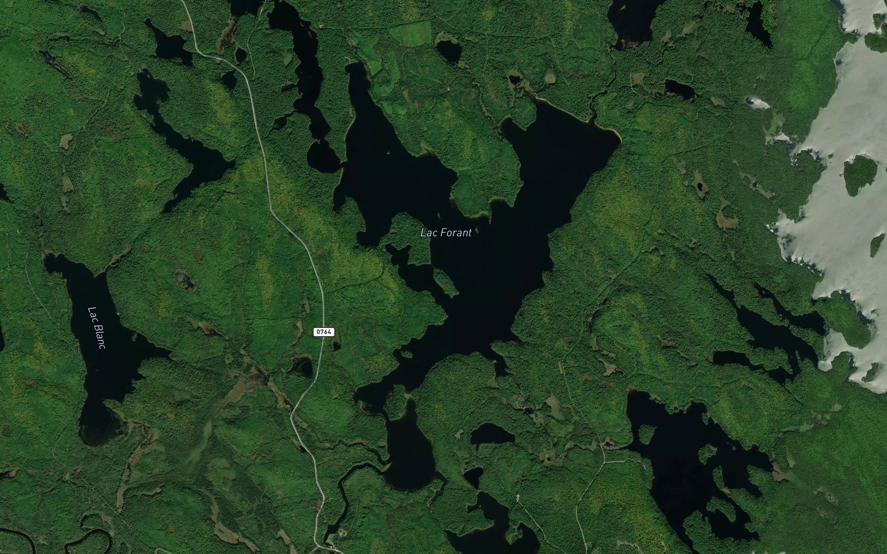 Satellite map of the Lac Forant