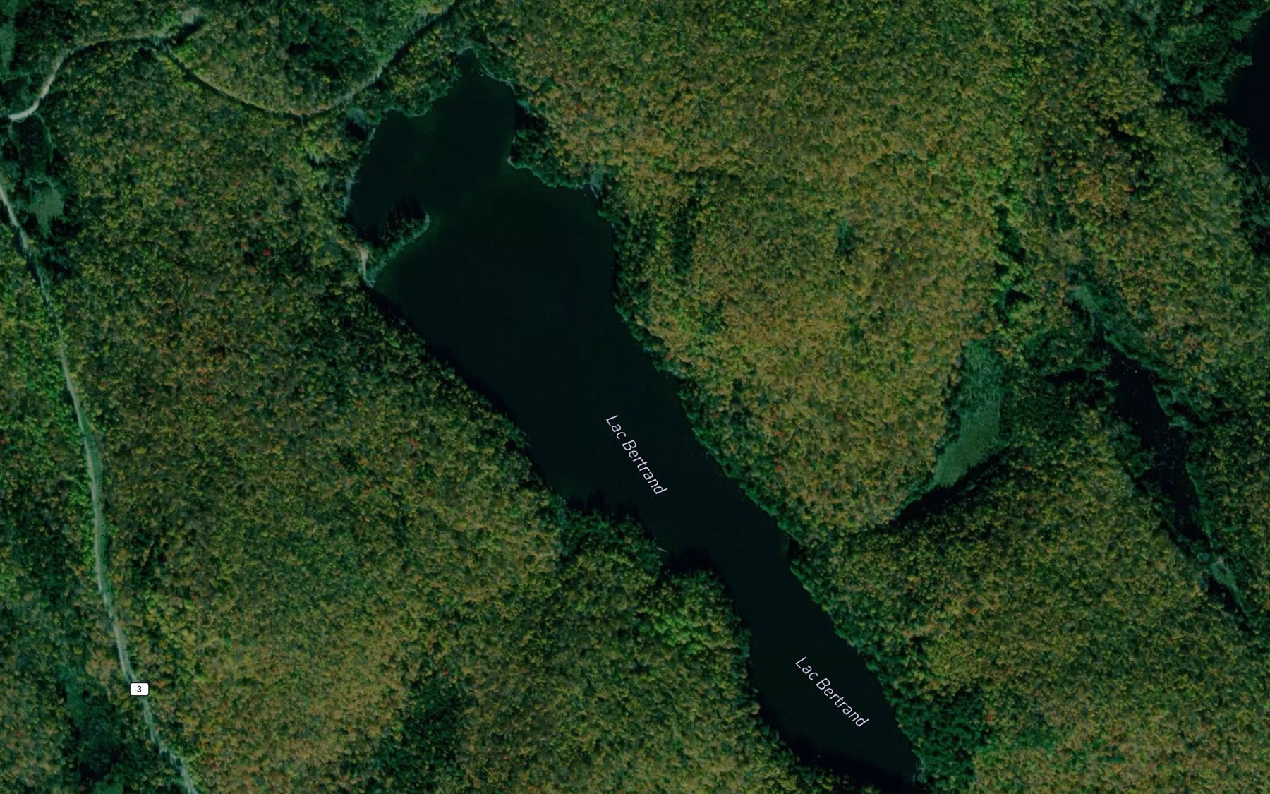Satellite map of the Lac Bertrand