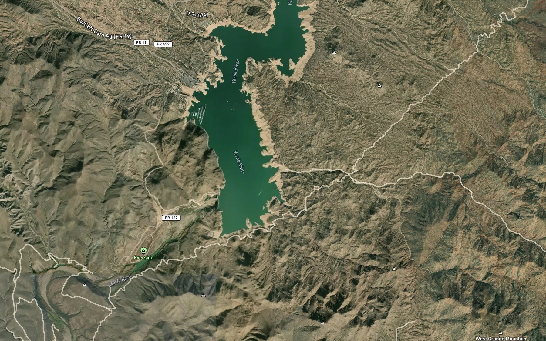Satellite map of the Panic Rock