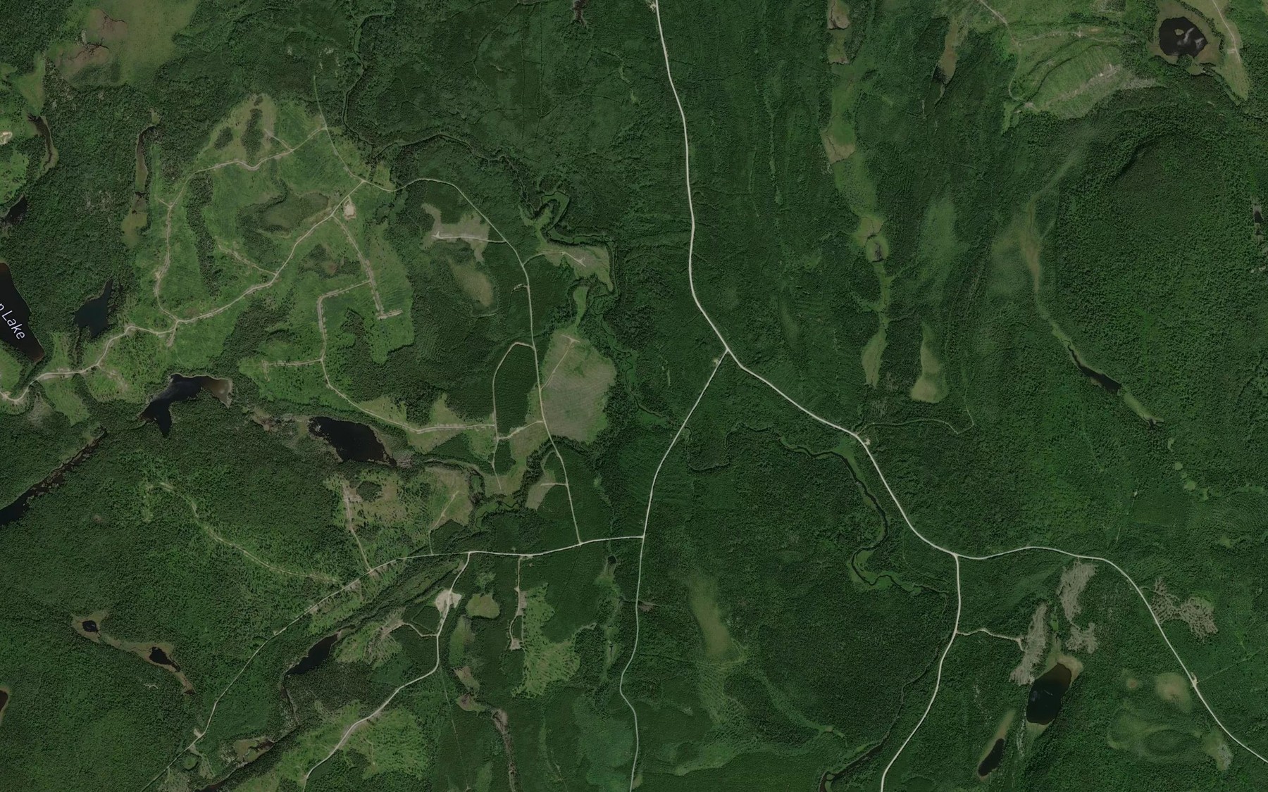 Satellite map of the Little Forks Creek