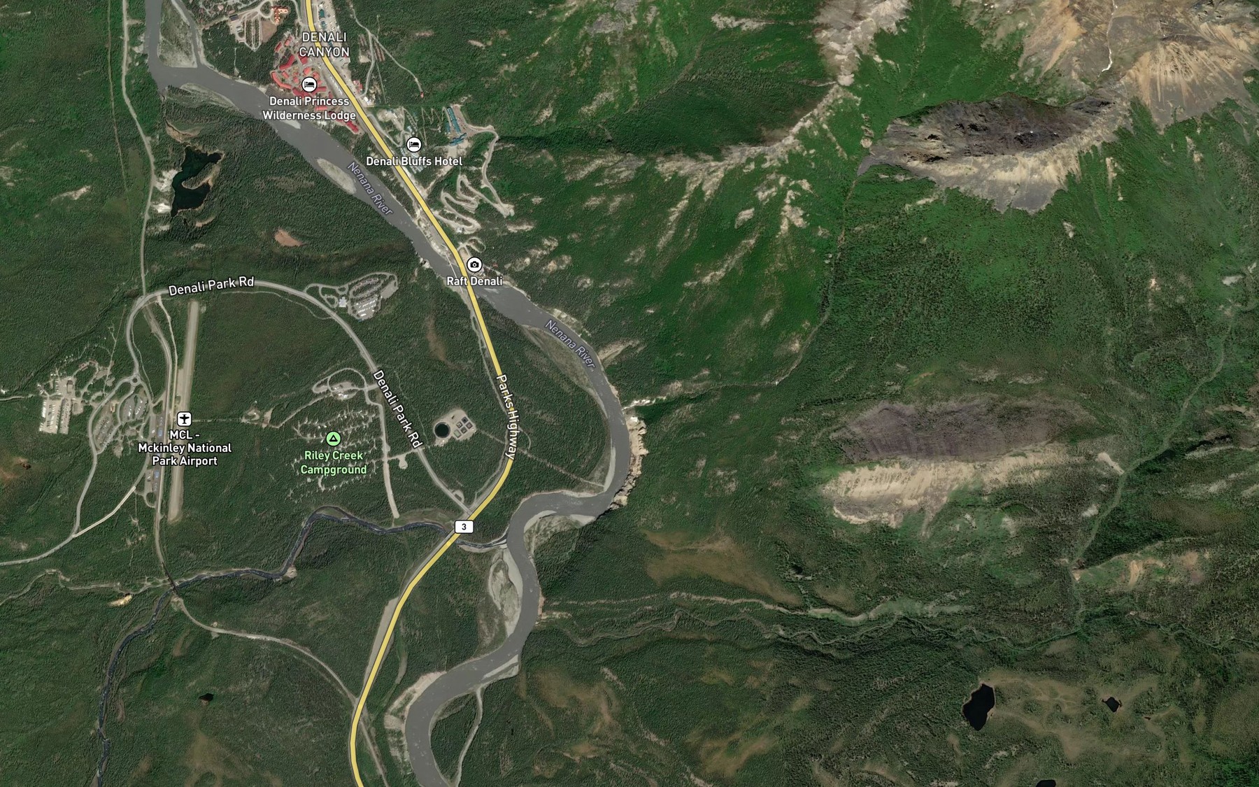 Satellite map of the Lynx Creek