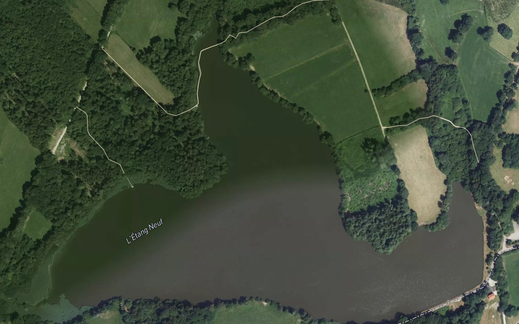 Satellite map of the Etang Neuf